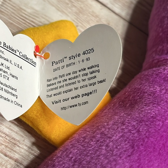 RARE Patti the Platypus Ty Original Beanie Baby - Picture 8 of 9